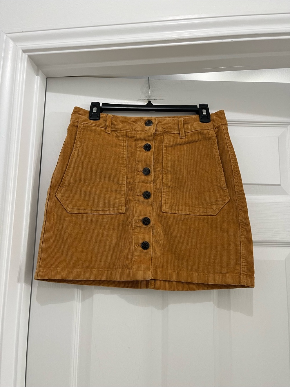 wild fable Camel Corduroy Button-Front Mini Skirt